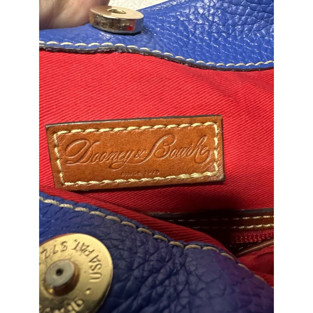 Dooney & Bourke Authentic Pebble Hobo Shoulder Handbag Bag - Blue - Picture 5 of 8